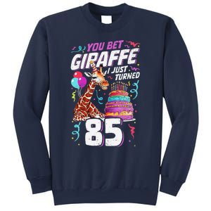 You Bet Giraffe I Just Turned 85 Funny 85th Birthday Sweatshirt