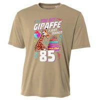 You Bet Giraffe I Just Turned 85 Funny 85th Birthday Cooling Performance Crew T-Shirt