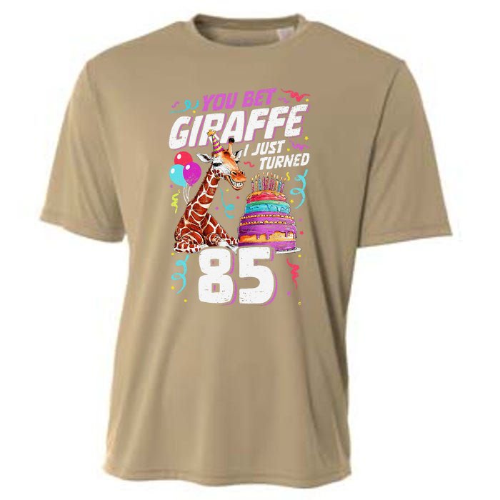 You Bet Giraffe I Just Turned 85 Funny 85th Birthday Cooling Performance Crew T-Shirt