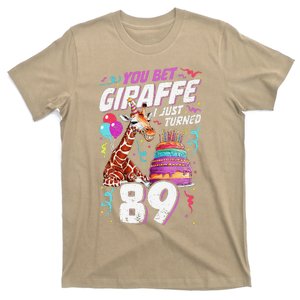 You Bet Giraffe I Just Turned 89 Funny 89th Birthday T-Shirt