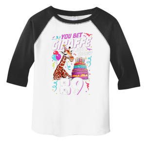 You Bet Giraffe I Just Turned 89 Funny 89th Birthday Toddler Fine Jersey T-Shirt