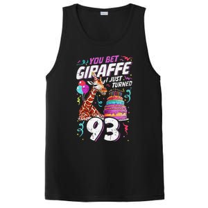 You Bet Giraffe I Just Turned 93 Funny 93rd Birthday PosiCharge Competitor Tank