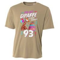 You Bet Giraffe I Just Turned 93 Funny 93rd Birthday Cooling Performance Crew T-Shirt