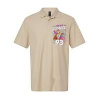 You Bet Giraffe I Just Turned 93 Funny 93rd Birthday Softstyle Adult Sport Polo