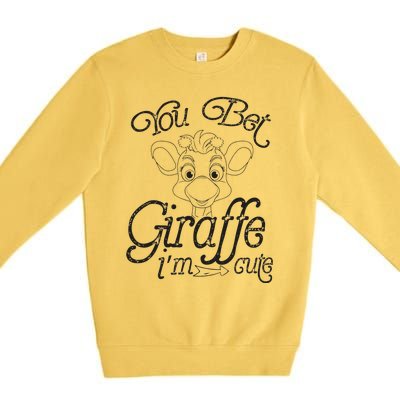 You Bet Giraffe IM Cute Animal Lover Premium Crewneck Sweatshirt