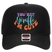 You Bet Giraffe IM Cute Animal Lover Family Vintage High Crown Mesh Back Trucker Hat