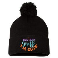 You Bet Giraffe IM Cute Animal Lover Family Vintage Pom Pom 12in Knit Beanie