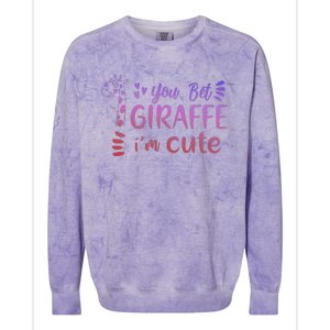 You Bet Giraffe IM Cute Animal Lover Colorblast Crewneck Sweatshirt