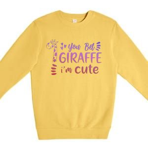 You Bet Giraffe IM Cute Animal Lover Premium Crewneck Sweatshirt