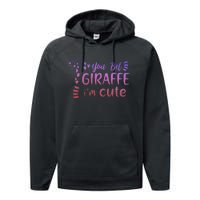 You Bet Giraffe IM Cute Animal Lover Performance Fleece Hoodie