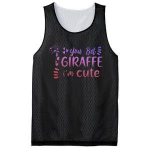 You Bet Giraffe IM Cute Animal Lover Mesh Reversible Basketball Jersey Tank