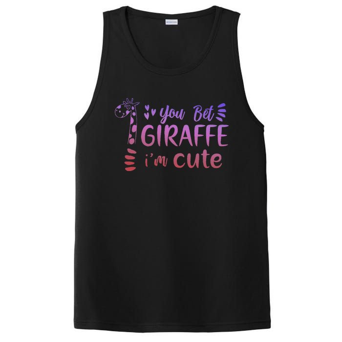 You Bet Giraffe IM Cute Animal Lover PosiCharge Competitor Tank