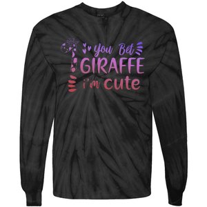 You Bet Giraffe IM Cute Animal Lover Tie-Dye Long Sleeve Shirt