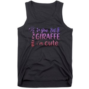 You Bet Giraffe IM Cute Animal Lover Tank Top