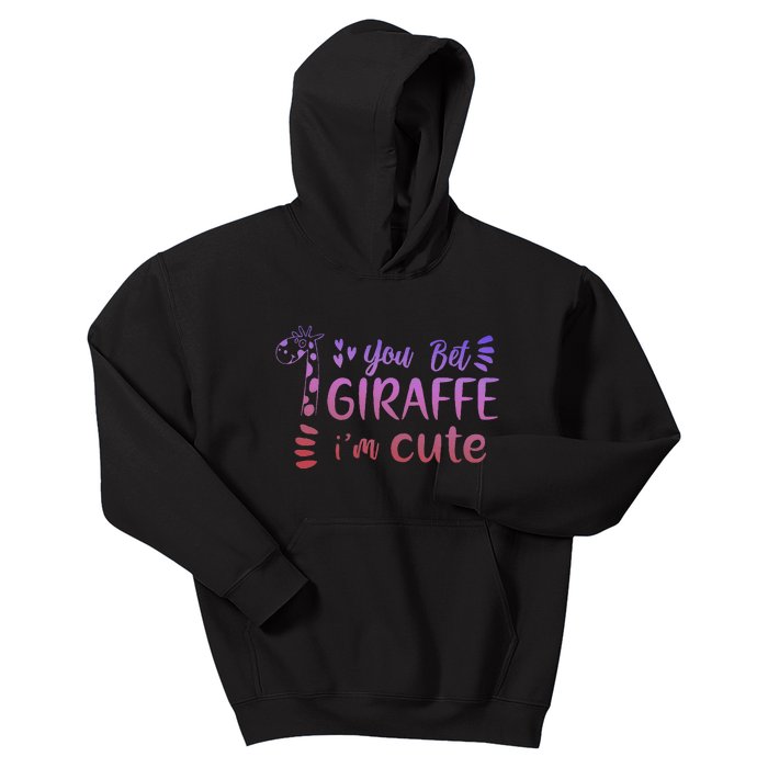 You Bet Giraffe IM Cute Animal Lover Kids Hoodie