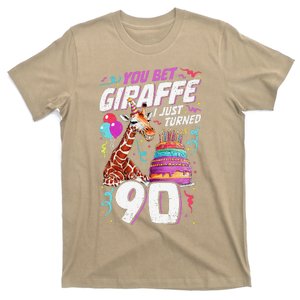 You Bet Giraffe I Just Turned 90 Funny 90th Birthday T-Shirt