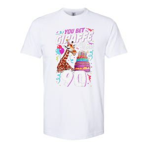 You Bet Giraffe I Just Turned 90 Funny 90th Birthday Softstyle CVC T-Shirt