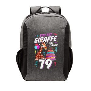 You Bet Giraffe I Just Turned 79 Funny 79th Birthday Vector Backpack