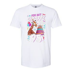 You Bet Giraffe I Just Turned 95 Funny 95th Birthday Softstyle CVC T-Shirt