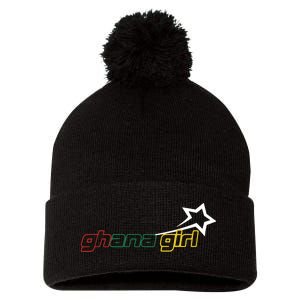 Yaa Baby Ghana Girl Star Pom Pom 12in Knit Beanie