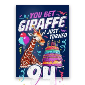 You Bet Giraffe I Just Turned 94 Funny 94th Birthday Poster