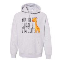 You Bet Giraffe IM Cute New Baby Funny Baby Premium Hoodie