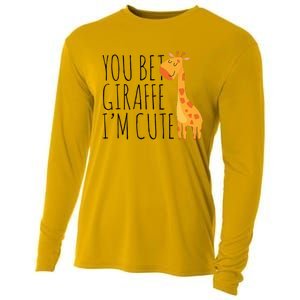 You Bet Giraffe IM Cute New Baby Funny Baby Cooling Performance Long Sleeve Crew