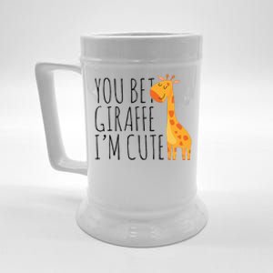 You Bet Giraffe IM Cute New Baby Funny Baby Beer Stein