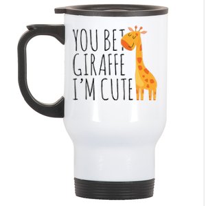 You Bet Giraffe IM Cute New Baby Funny Baby Stainless Steel Travel Mug