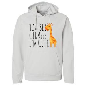 You Bet Giraffe IM Cute New Baby Funny Baby Performance Fleece Hoodie