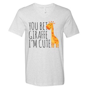 You Bet Giraffe IM Cute New Baby Funny Baby V-Neck T-Shirt