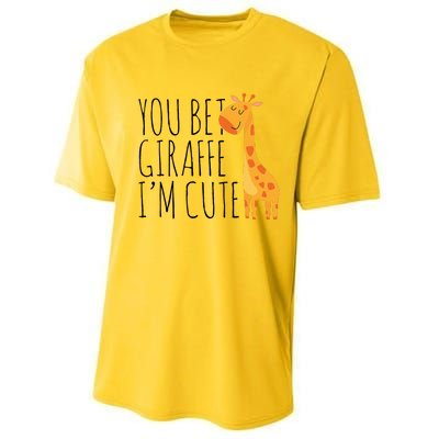 You Bet Giraffe IM Cute New Baby Funny Baby Performance Sprint T-Shirt