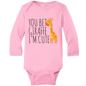 You Bet Giraffe IM Cute New Baby Funny Baby Baby Long Sleeve Bodysuit