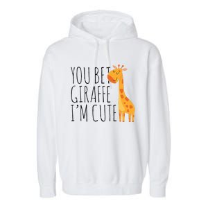 You Bet Giraffe IM Cute New Baby Funny Baby Garment-Dyed Fleece Hoodie