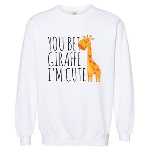 You Bet Giraffe IM Cute New Baby Funny Baby Garment-Dyed Sweatshirt