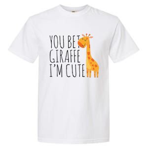 You Bet Giraffe IM Cute New Baby Funny Baby Garment-Dyed Heavyweight T-Shirt