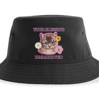 Your Blessing Has Arrived Cat & Funny Silly Catr Blessing Has Arrived Cat & Funn Sustainable Bucket Hat