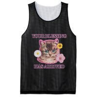 Your Blessing Has Arrived Cat & Funny Silly Catr Blessing Has Arrived Cat & Funn Mesh Reversible Basketball Jersey Tank