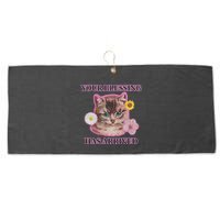 Your Blessing Has Arrived Cat & Funny Silly Catr Blessing Has Arrived Cat & Funn Large Microfiber Waffle Golf Towel