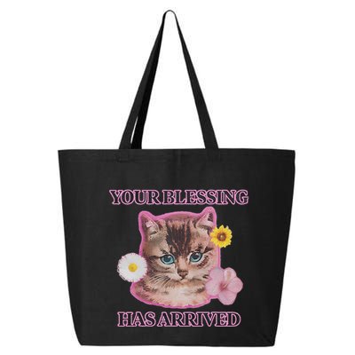 Your Blessing Has Arrived Cat & Funny Silly Catr Blessing Has Arrived Cat & Funn 25L Jumbo Tote