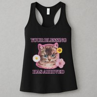 Your Blessing Has Arrived Cat & Funny Silly Catr Blessing Has Arrived Cat & Funn Womens Tank Top