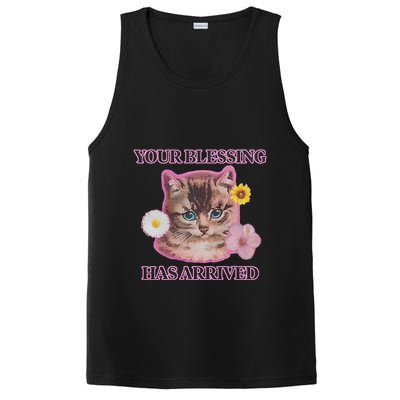 Your Blessing Has Arrived Cat & Funny Silly Catr Blessing Has Arrived Cat & Funn PosiCharge Competitor Tank