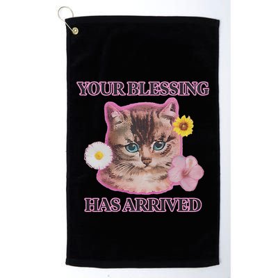 Your Blessing Has Arrived Cat & Funny Silly Catr Blessing Has Arrived Cat & Funn Golf Towel