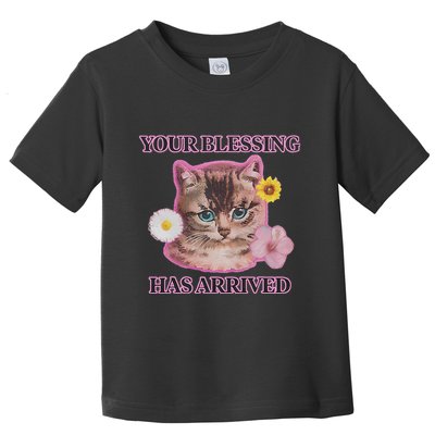 Your Blessing Has Arrived Cat & Funny Silly Catr Blessing Has Arrived Cat & Funn Toddler T-Shirt