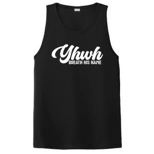 Yhwh Breath His Name Christian Religious Faith Jesus Cross Gift PosiCharge Competitor Tank