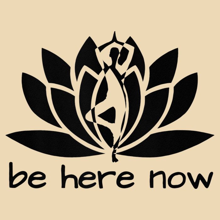 Yoga Be Here Now Fitness Workout Namaste Lotus For Women Zip Tote Bag