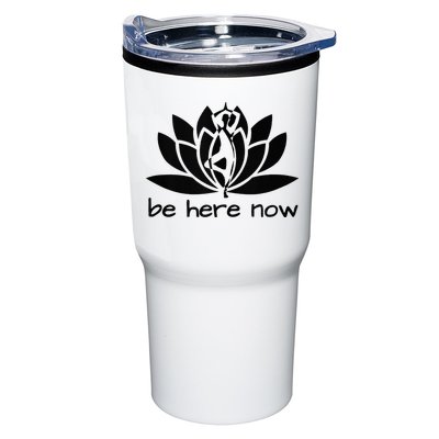 Yoga Be Here Now Fitness Workout Namaste Lotus For Women Tumbler