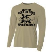 You Better Hold On Tight Spider Monkey Cooling Performance Long Sleeve Crew