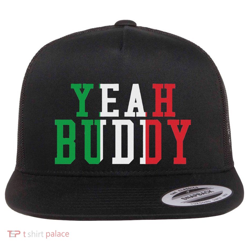 Yeah Buddy Italian Flag Colors Flatbill Hat