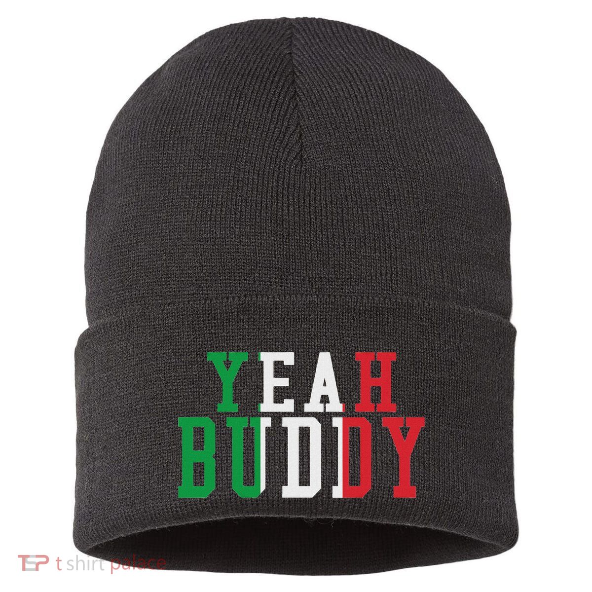Yeah Buddy Italian Flag Colors Sustainable Knit Beanie